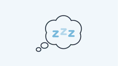 Thought bubble with z's