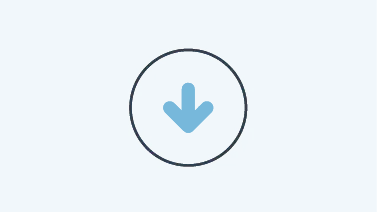 Blue down arrow