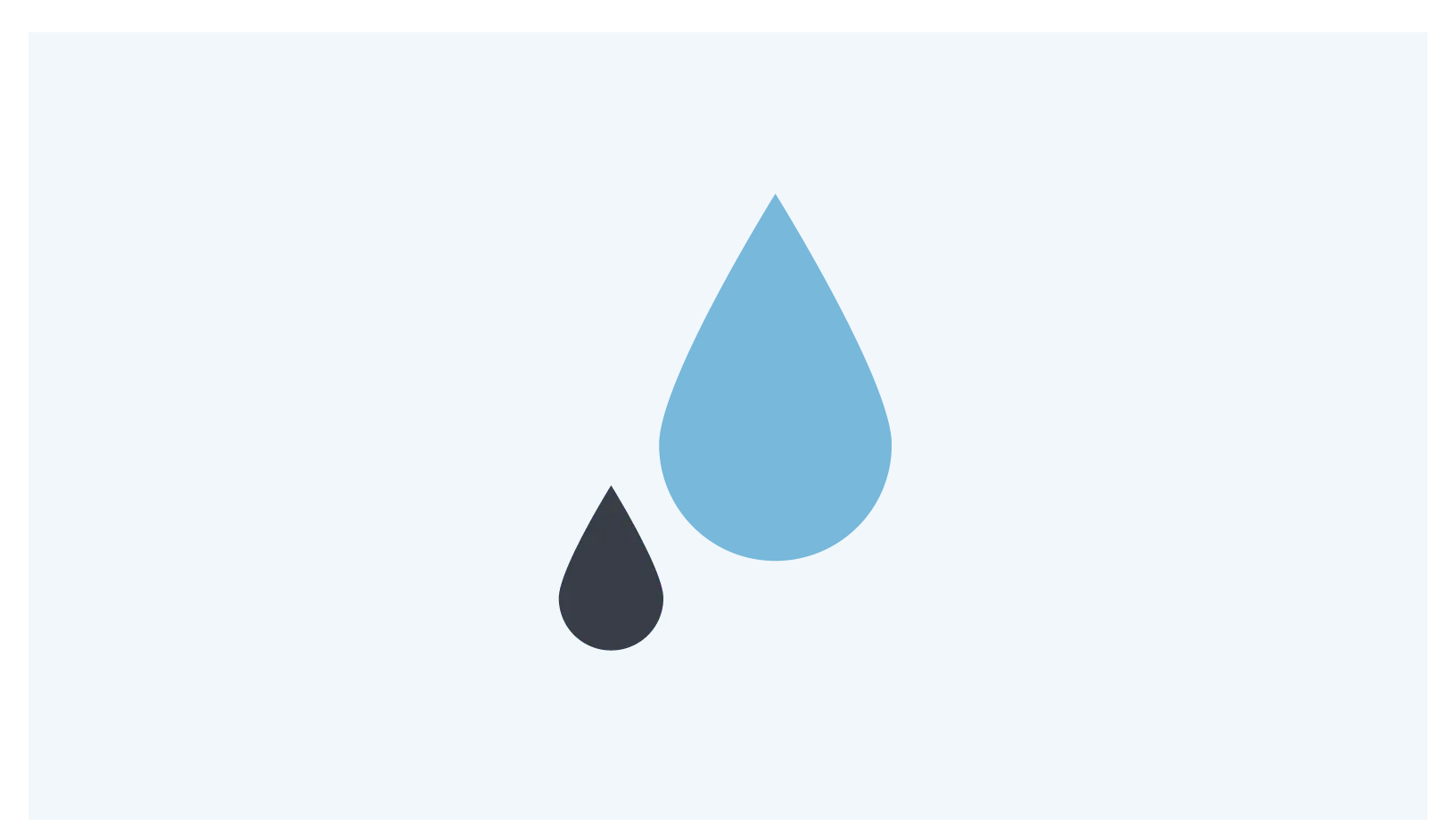 Dark blue and light blue droplets